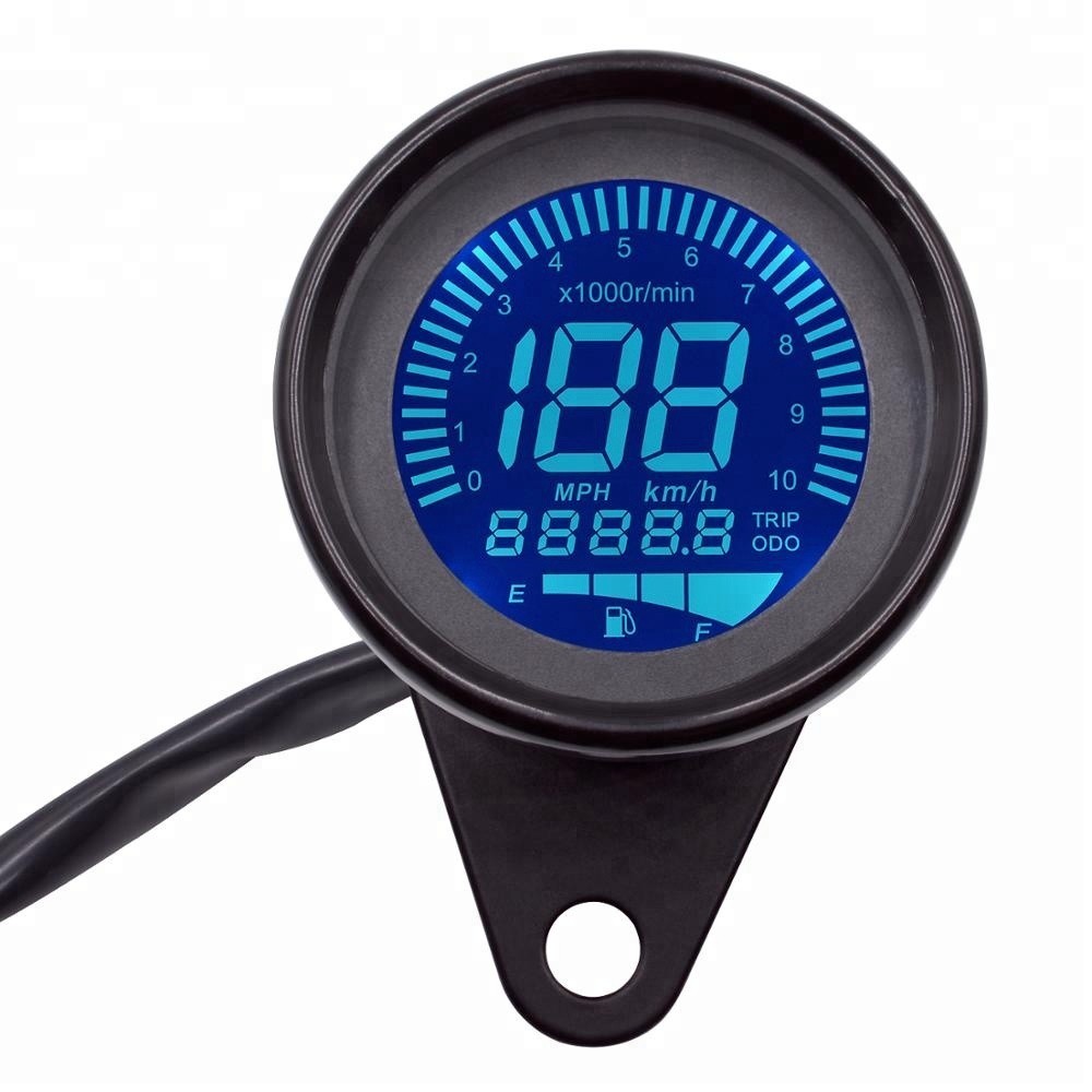 Universal Motorcycle Digital Odometer Speedometer Tachometer Fuel Gauge ...