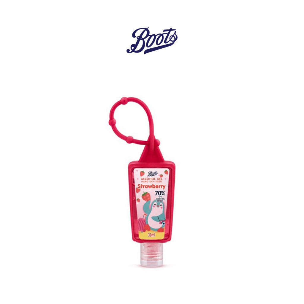 Boots Alcohal Gel Hand Sanitiser strawberry 30 ML บู๊ทส์ แอลกอฮอล์ เจล ...