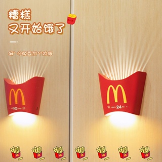 ♟◐☌ใหม่การ์ตูน French Fries Night Light M จำ McDonald s Light Creative ห้องนอน Sleep Light bestie ของขวัญวันเกิดหญิง
