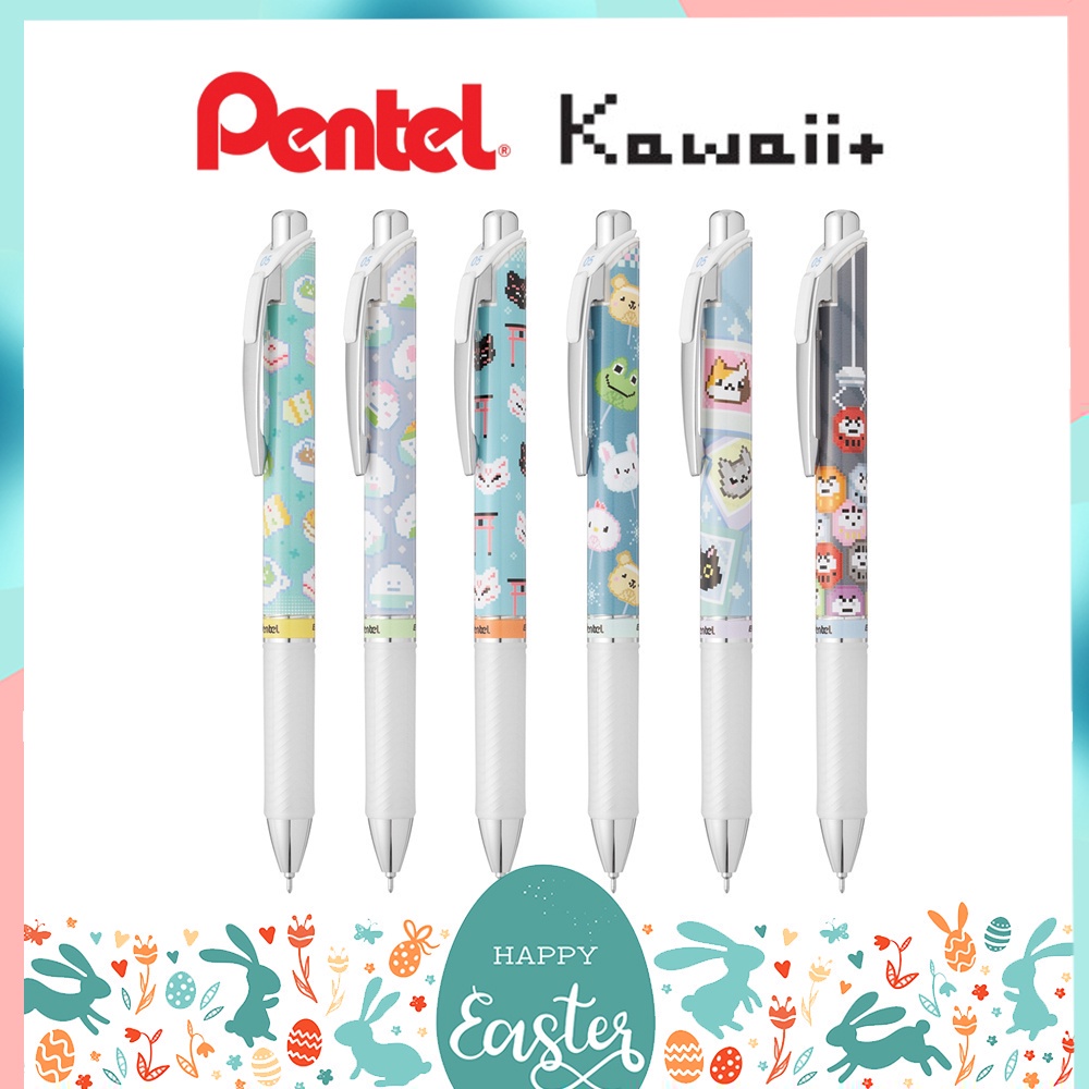 Pentel Energel XM Click BLN75 - Penna A Sfera 0,5 Mm, Inchiostro Rosso, Asciugatura Istantanea, Confezione Da 4 - 3