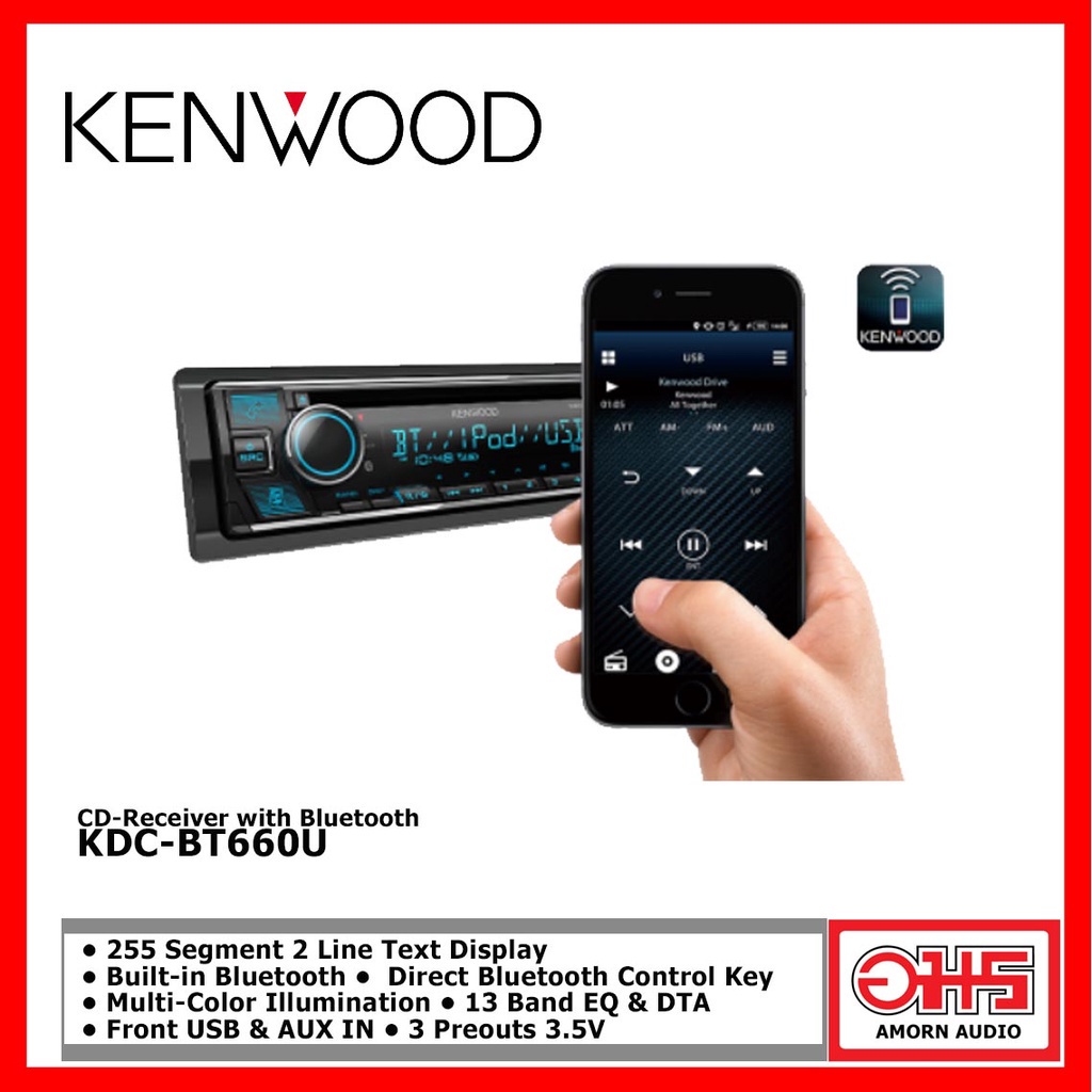 kenwood-kdc-bt660u-วิทยุ-1-din-cd-bluetooth-usb-aux-in-i-ไม่มีแถมรีโมทวิทยุในกล่องสิน