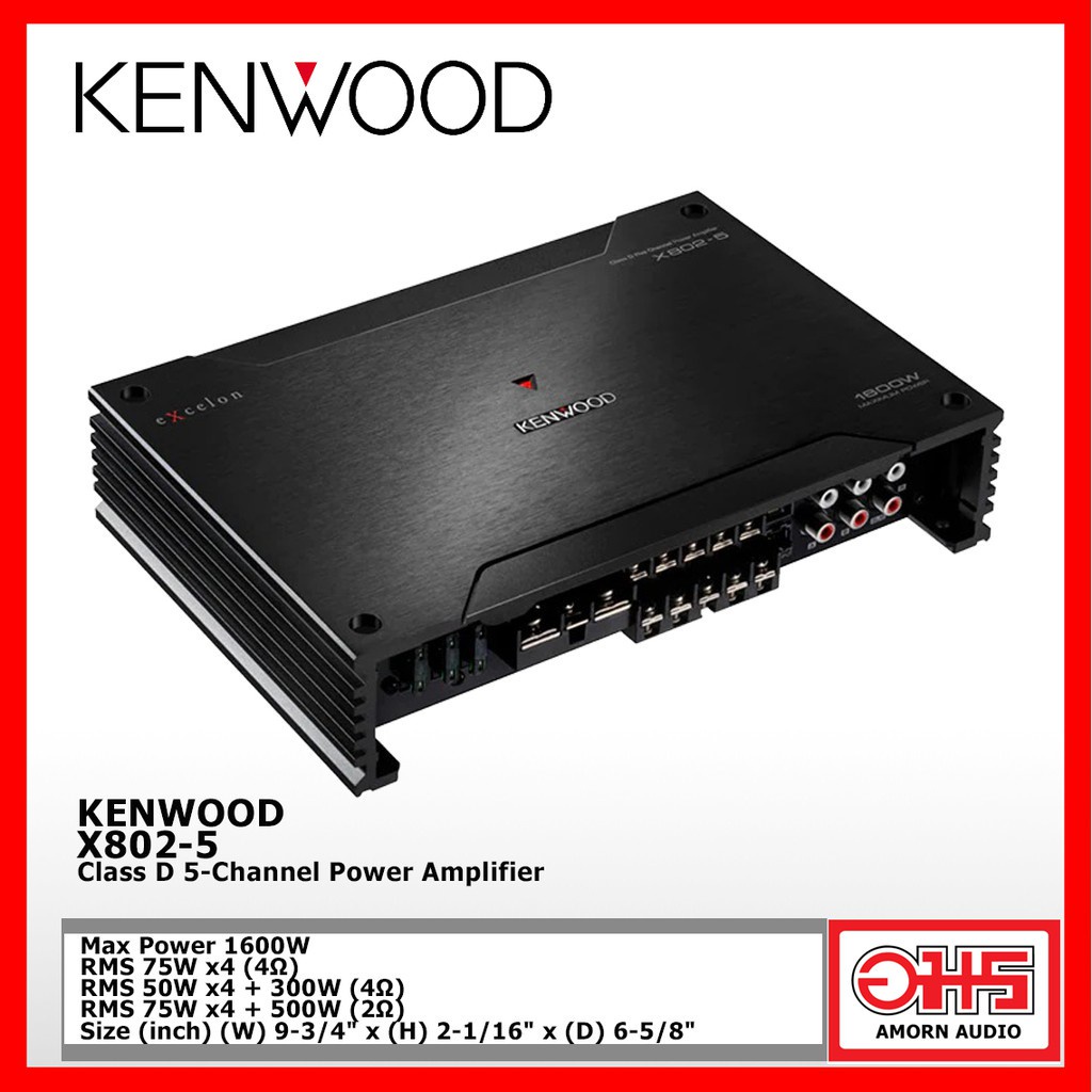 kenwood-x802-5-class-d-5-channel-power-amplifiers-แอมป์-คลาสดีamornaudio-อมรออดิโอ