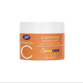 ลดเพิ่ม 8% 🔥สูตรใหม่ Boots Vitamin C Brightening Sleeping Mask 50 ml