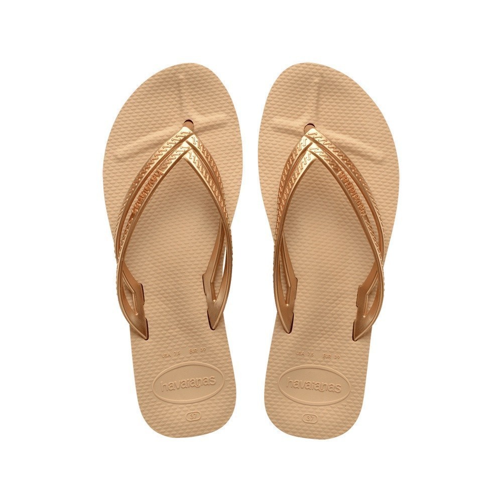 Havaianas wedge store rose gold