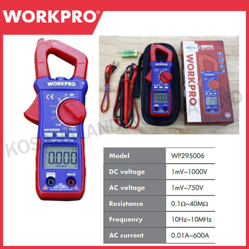 WORKPRO แคลมป์มัลติมิเตอร์ ดิจิตอล รุ่น WP295006 ( Digital Clamp Meter ...