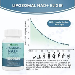 inGreens Liposomal NAD+ Supplement 1800 mg with Nicotinamide Riboside ...