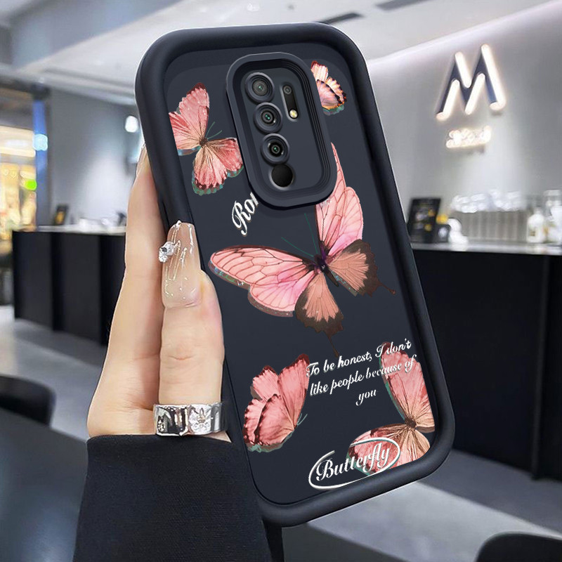 เคสสำหรับ Xiaomi Redmi 9 Redmi 9 Prime Poco M2 เคสกกันการตผีเสื้อพรีเมี 