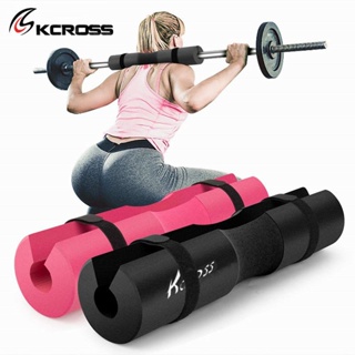 ☬❁KCROSS Squat Barbell แผ่นรองไหล่ฟิตเนสยกน้ำหนักบาร์แขนคอ Protector หนา Bench Press Hip Bridge Hip Push การฝึกอบรมอุปกร