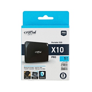 Crucial X10 Pro 1TB USB 3.2 Gen 2x2 Portable SSD (R:2100MB/s), CT1000X10PROSSD9