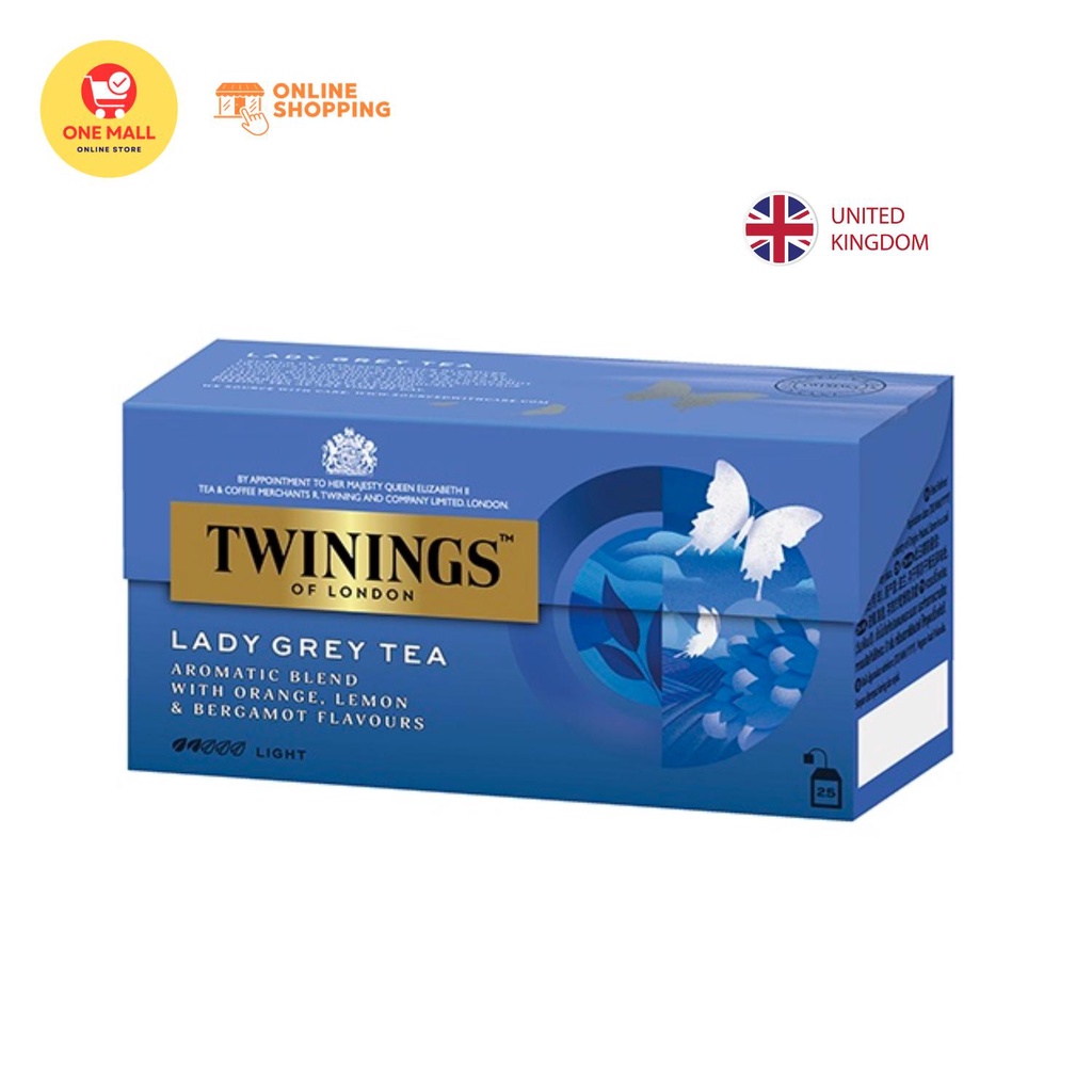 Twinings Lady Grey Tea ทไวนิงส์ ชาสีทองอ่อน รสเบา เลดี้ เกรย์ ชนิดซอง 2 ...