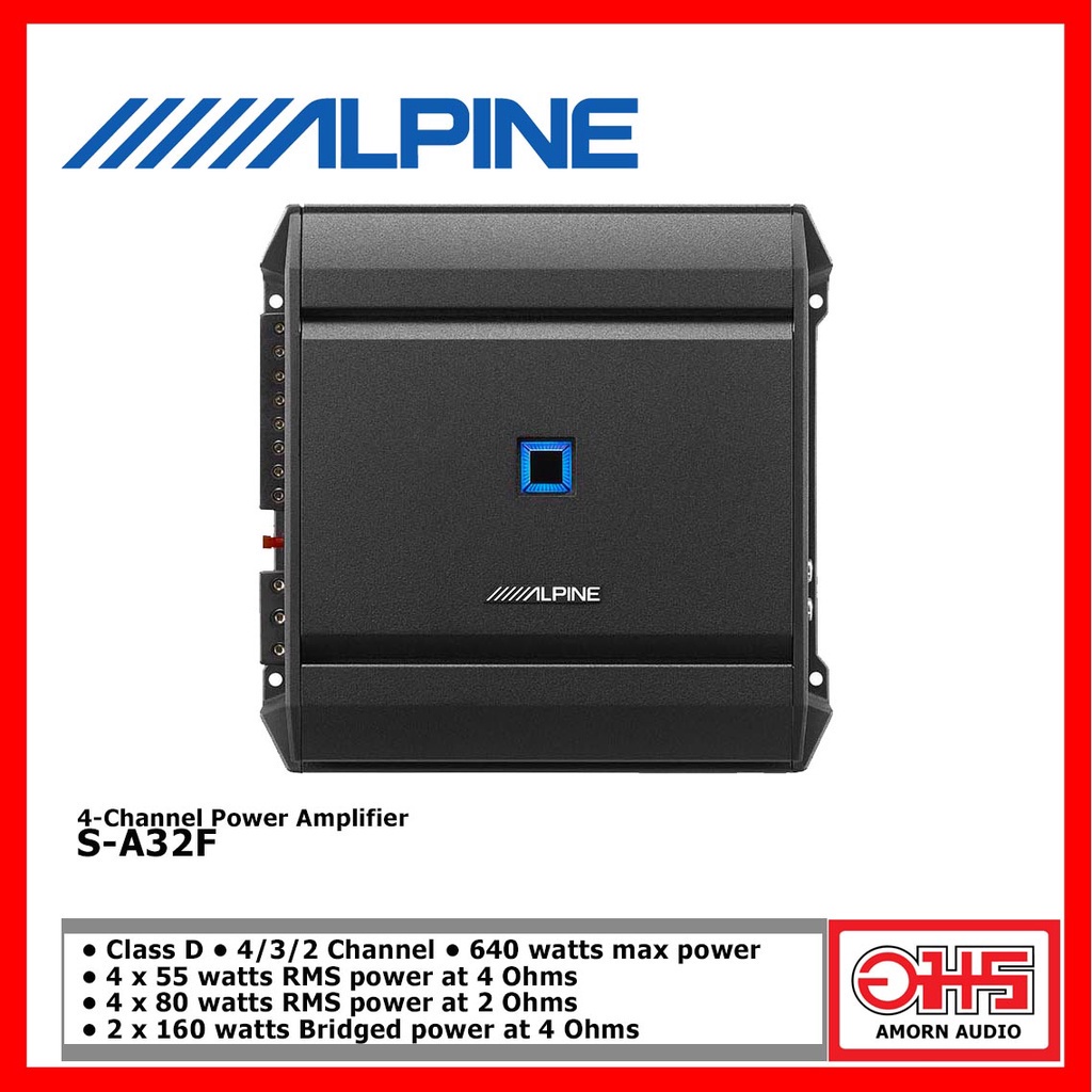 alpine-s-a32f-เพาเวอร์แอมป์-4-channel-power-amplifier-รุ่น-s-series-โมโน-4-ช่องและ-5-ช่อง