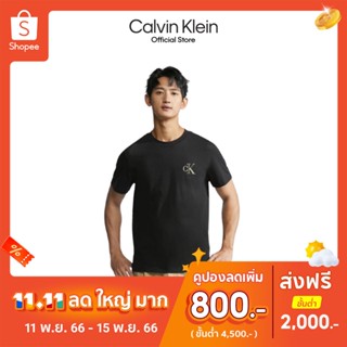 CALVIN KLEIN  เสื้อยืดผู้ชาย ทรง Regular  รุ่น J400211 BEH - สีดำ