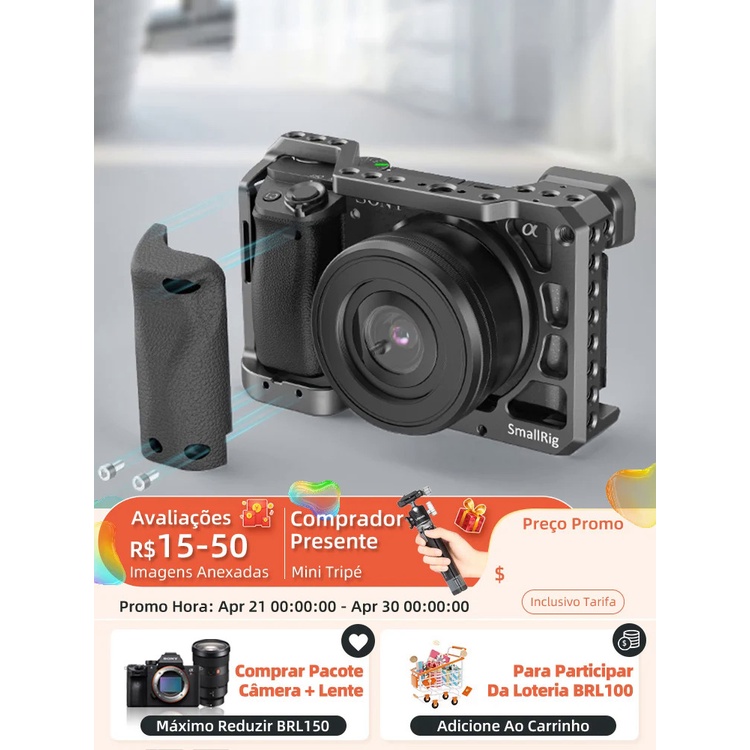 SmallRig DSLR กล้อง Cage Rig สำหรับ Sony A6100 A6300 A6400กล้อง Grip ...