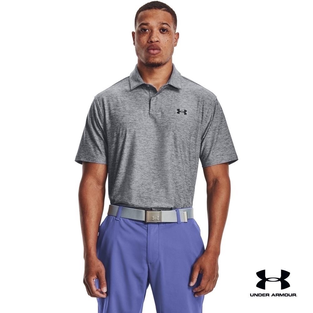 Grey under armour golf shirt sale