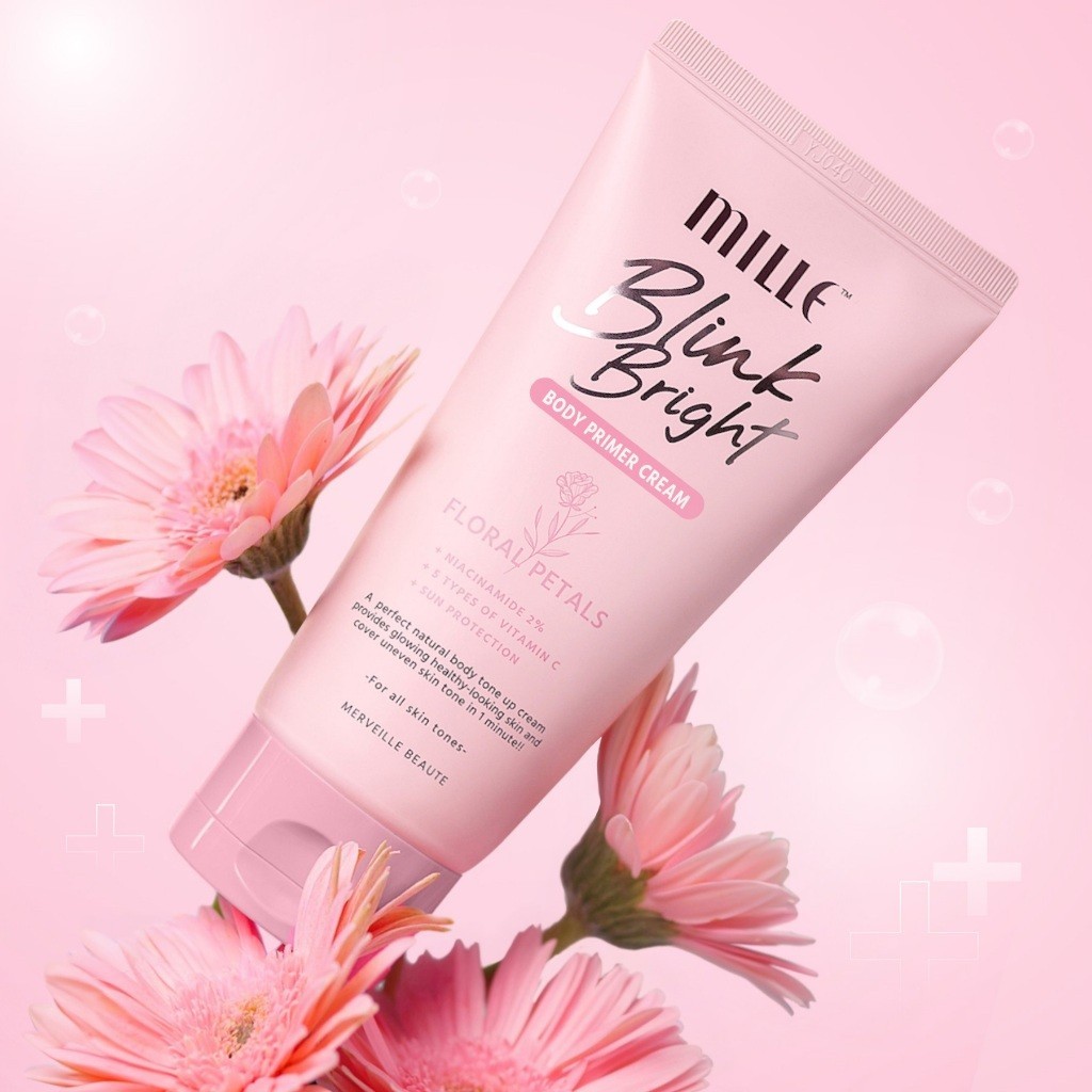 มิลเล่ Mille Blink Bright Body Primer Cream ไพรเมอร์ทาผิวขาว สำหรับผิว ...