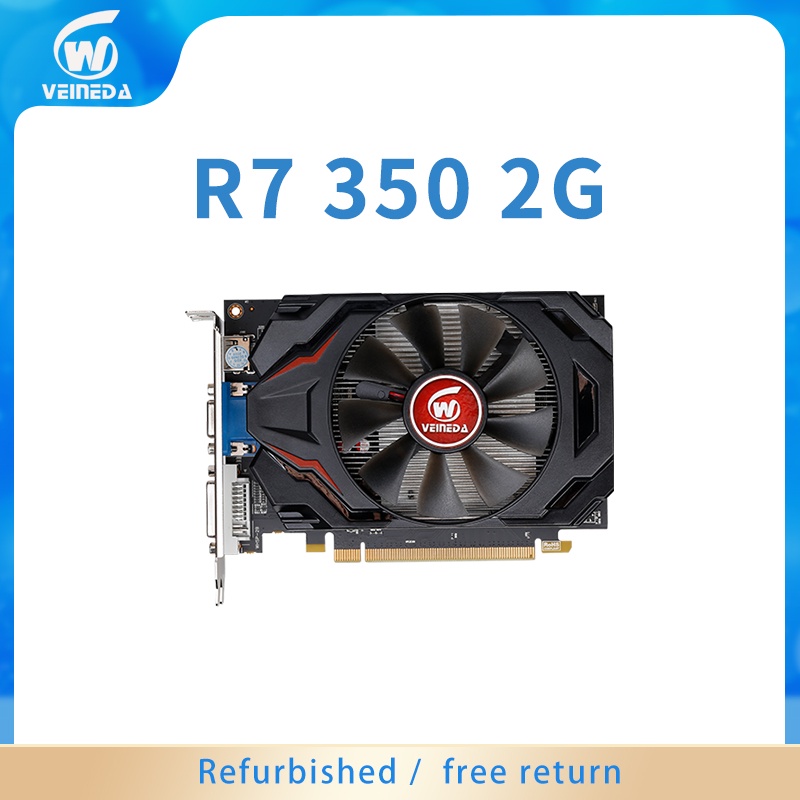 VEINIDA R7 350 2GB การ์ด Grahics 2GB วิดีโอ Deskto เกม Ma การ์ดสำหรับ ...