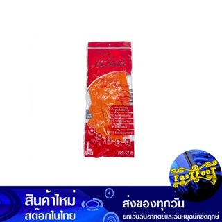 ถุงมือยางธรรมชาติ ขนาด L 13 นิ้ว สีส้ม (แพ็ค12+1ชิ้น) ตราม้า Horse Brand Natural Rubber Gloves