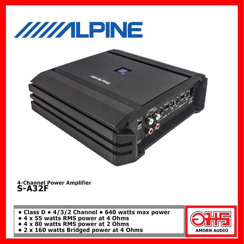 alpine-s-a32f-เพาเวอร์แอมป์-4-channel-power-amplifier-รุ่น-s-series-โมโน-4-ช่องและ-5-ช่อง