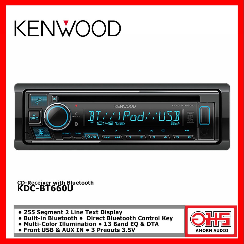 kenwood-kdc-bt660u-วิทยุ-1-din-cd-bluetooth-usb-aux-in-i-ไม่มีแถมรีโมทวิทยุในกล่องสิน