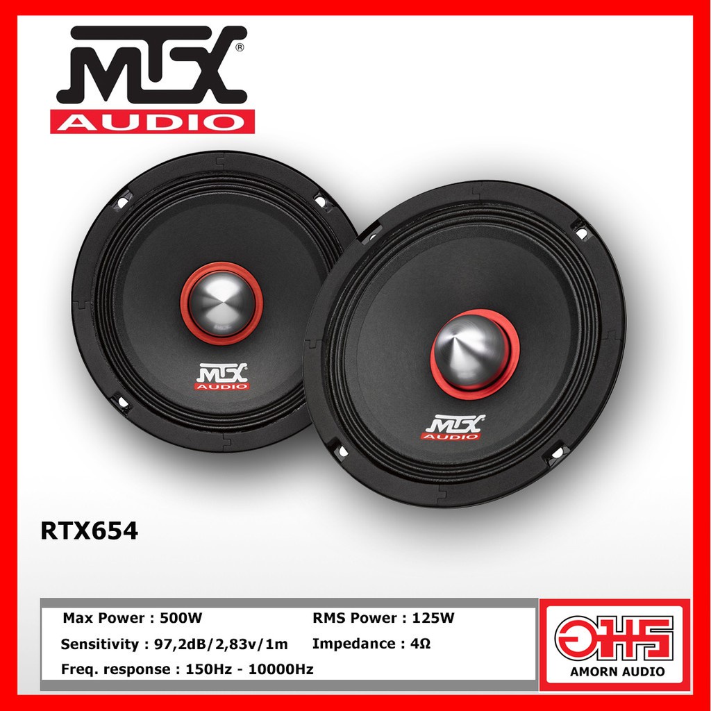 mtx-rtx654-เครื่องเสียงรถยนต์-ลำโพงเสียงกลาง-6-5นิ้ว-1คู่-amornaudio-อมรออดิโอ