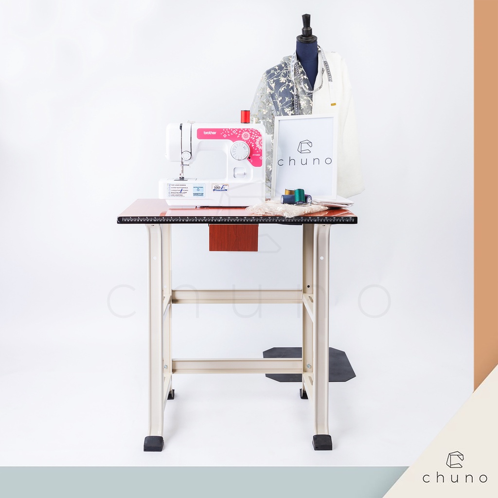 chuno-โต๊ะจักรเย็บผ้า-โต๊ะวางจักร-beginner-edition-สำหรับ-จักรไฟฟ้า-จักรปัก-จักรกระเป๋า-ของแท้