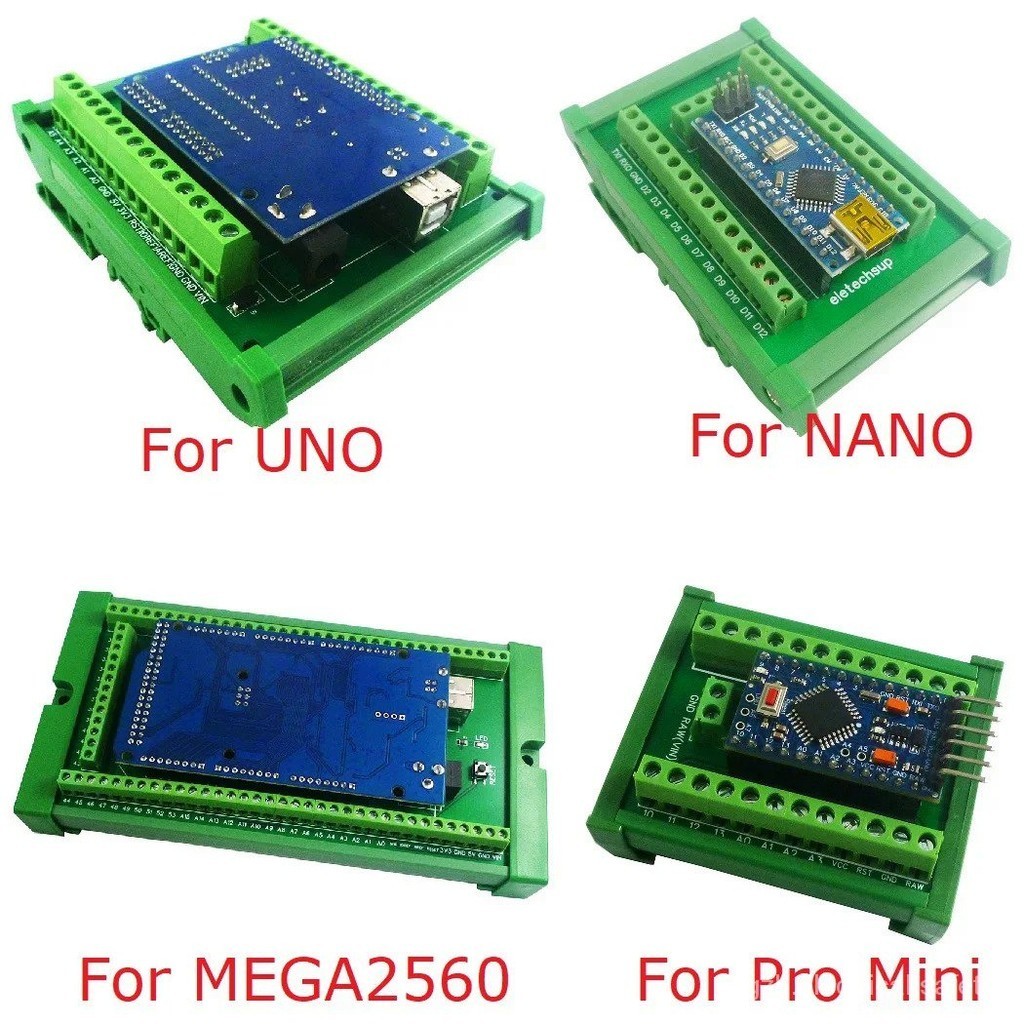 โมดูลอะแดปเตอร์เทอร์มินัลบล็อกสกรูยึดราง DIN สำหรับ Arduino Uno ...