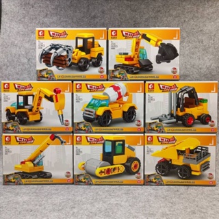 ตัวต่อเลโก้ ชุดรถก่อสร้าง 2724 - 2731 รวม 8 กล่อง 8 In 1 (นำชิ้นส่วนมาประกอบเป็นคันใหญ่ได้) งานดี ครบชุด!!!