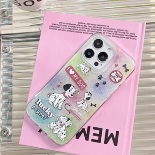 C308 [พร้อมส่งในไทย🐝] เคสไอโฟน iPhone เคสหมาจุดเรนโบว์แฟลชน่ารักค้าบ