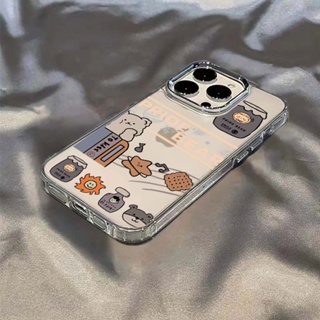เคสโทรศัพท์มือถือใส แบบนิ่ม ลายหมีน้อย สําหรับ Apple Iphone 14promax 11 13 12
