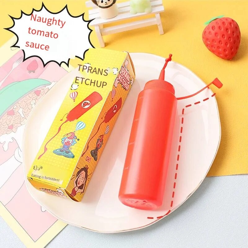 85Y Pranks Tomato Ketchup Salad Bottles Depression Fidget Toy Scary