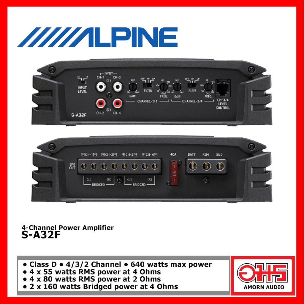 alpine-s-a32f-เพาเวอร์แอมป์-4-channel-power-amplifier-รุ่น-s-series-โมโน-4-ช่องและ-5-ช่อง