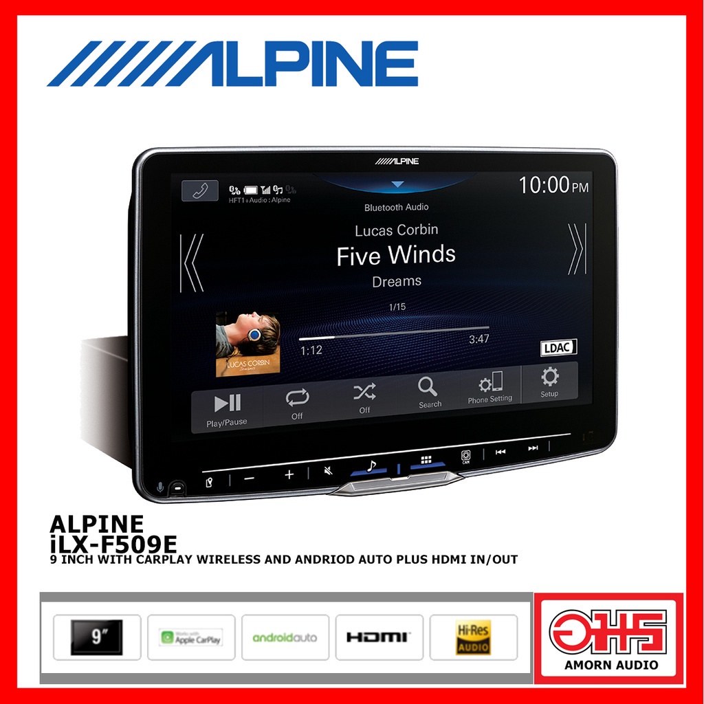 alpine-ilx-f509e-pre-order-วิทยุรถยนต์-9-นิ้ว-รองรับไฟล์-hi-res-9inch-carplay-wireless-and-andriod-auto-plus-hdmi