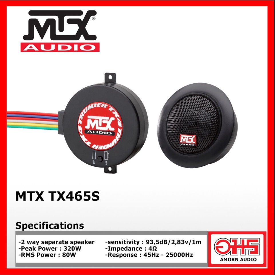 mtx-tx465s-ลำโพงแยกชิ้น-คู่หน้า-6-5-นิ้ว-peak-power-320w-amornaudio-อมรออดิโอ