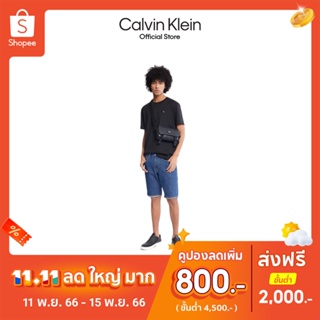 CALVIN KLEIN เสื้อยืดผู้ชาย ทรง Regular  รุ่น J324899 BEH - สีดำ