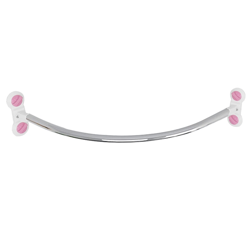 Baoyouni U shaped shower curtain rail foldable no need to drill hole