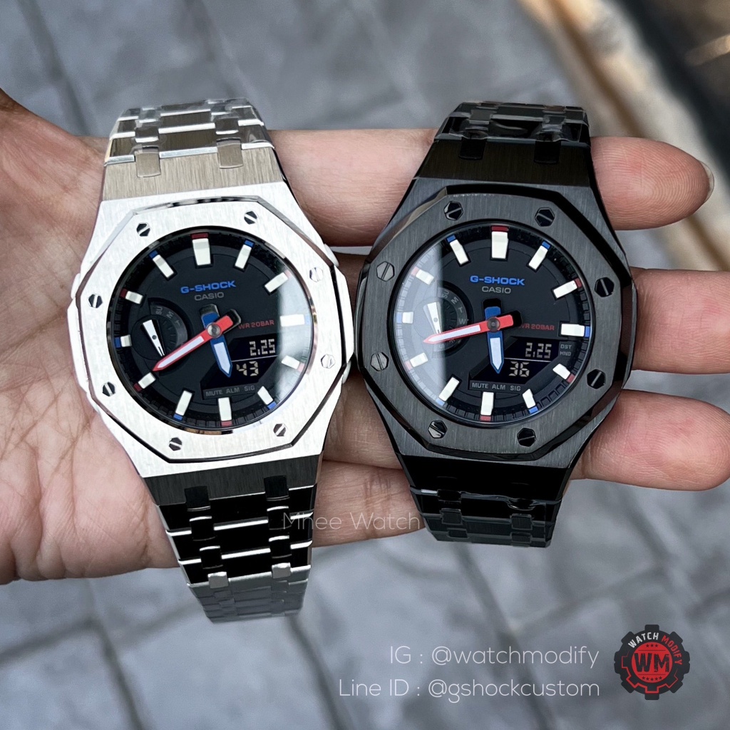 G-Shock Casioak mini Steel 42mm GMA-S2100WT-7A1 customized | Shopee ...