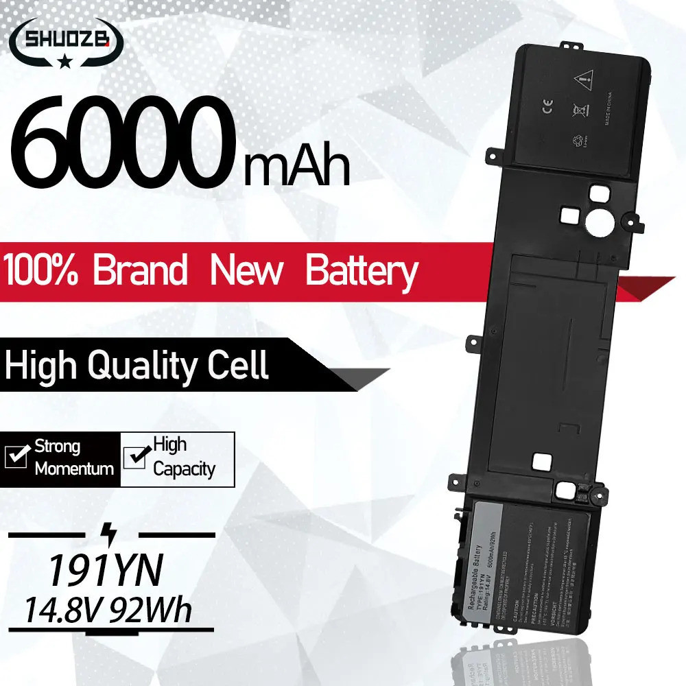 191YN 2F3W1 Battery For Dell Alienware 15 R1 15 R2 ALW15CD-1718 ALW15ER ...