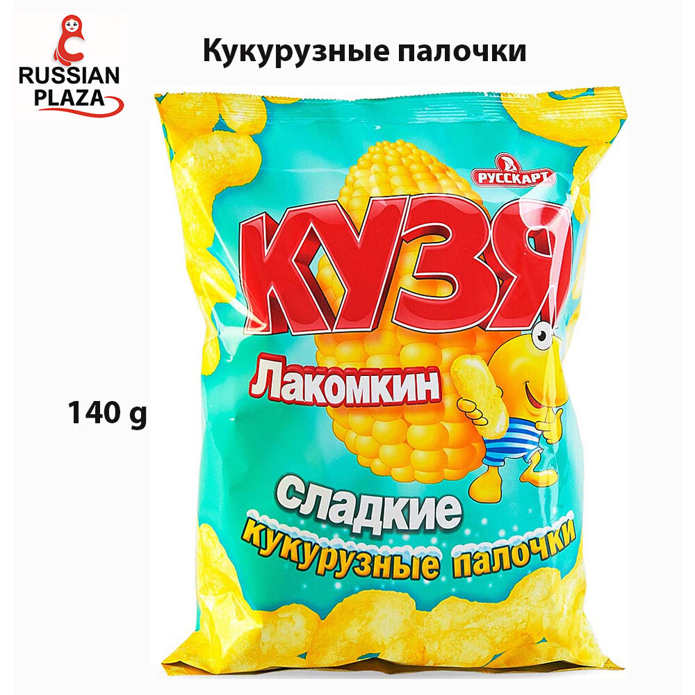 Кукурузные палочки Кузя Лакомкин сладкие 140 г / Sweet corn sticks ...