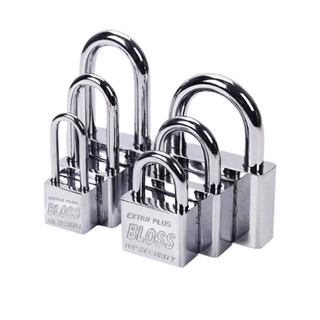 โปรโมชั่น Flash Sale : [ซื้อครบ 30.- ลดค่าส่ง 80.-] ชุดกุญแจ BLOSS แม่กุญแจเหล็กชุบแข็ง ระบบล๊อคลูกปืน 2 ข้าง ป้องกันกุญแจผี สีเงิน