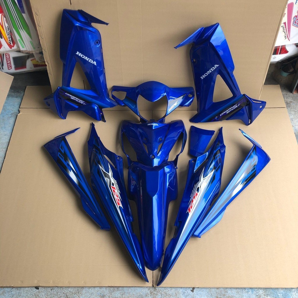 ชุดสี เวฟ WAVE 100x/125x สีน้ำเงินล้วน ยกชุด 10 ชิ้น (พร้อมสติ๊กเกอร์ ...