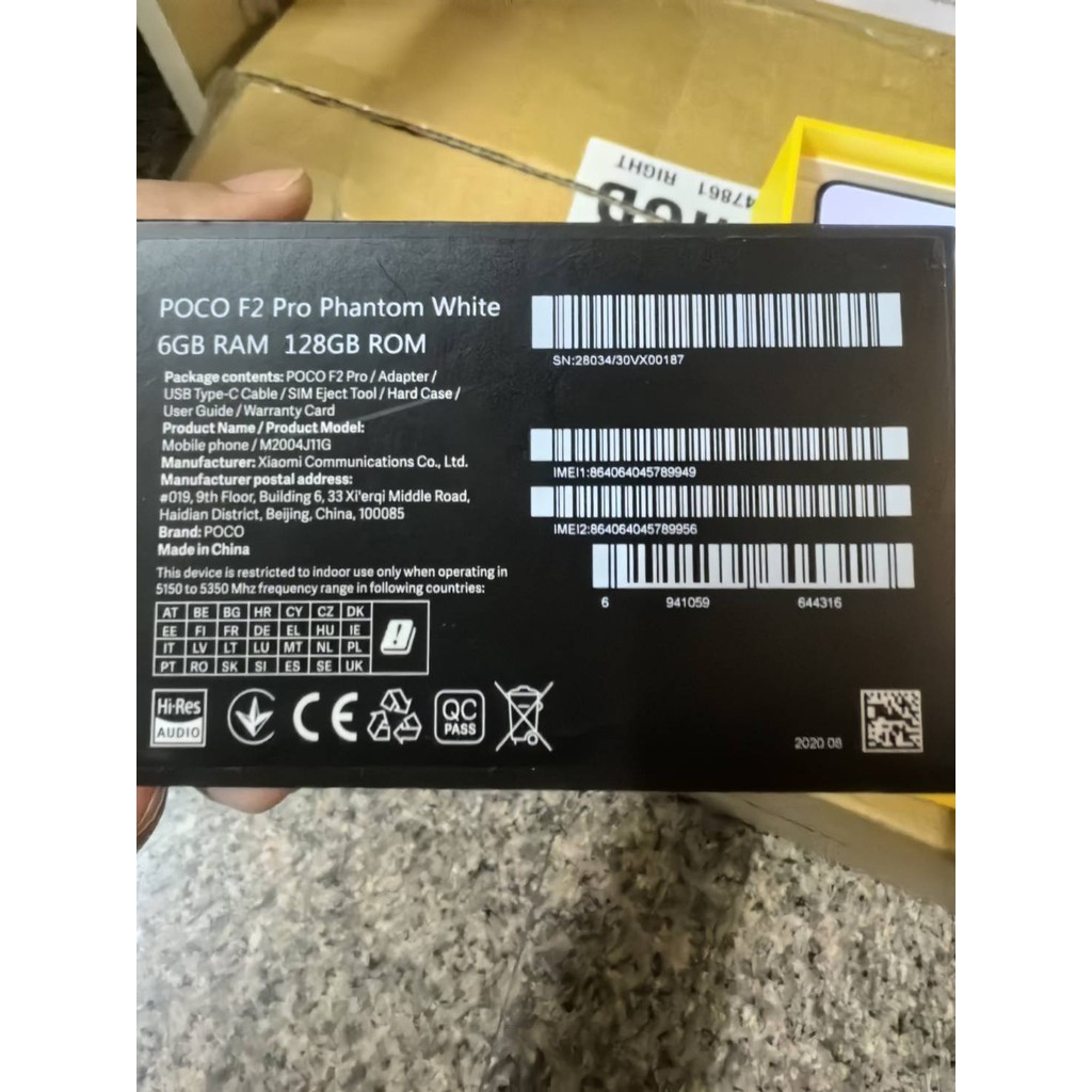 Poco F2 pro มือถือมือสอง Xiaomi POCO Phone F2 Pro Phantom White สีขาว 6 ...