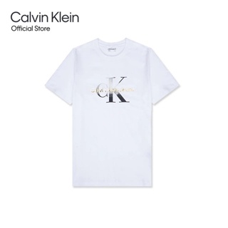 CALVIN KLEIN เสื้อยืดผู้ชาย ทรง Regular รุ่น 40IC848 P61 - สีขาว