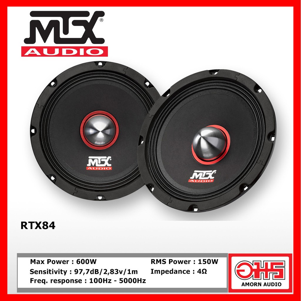 mtx-rtx84-เครื่องเสียงรถยนต์-ลำโพงเสียงกลาง-8นิ้ว-1คู่-amornaudio-อมรออดิโอ