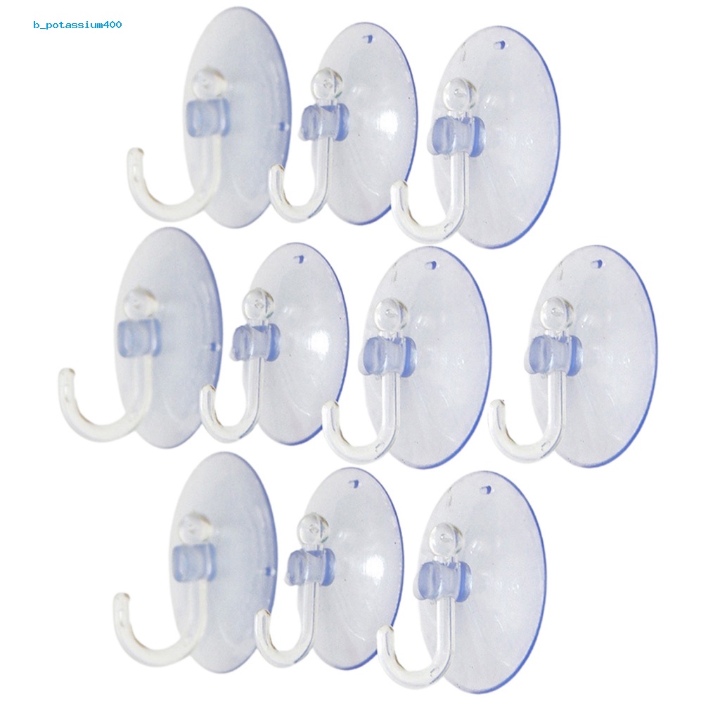 pota-10pcs-transparent-wall-hooks-suckers-kitchen-bathroom-hangers-suction-cup-hooks