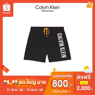 CALVIN KLEIN กางเกงว่ายน้ำผู้ชาย รุ่น KM00797 BEH - สีดำ