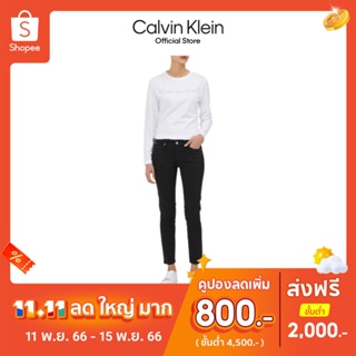 Calvin Klein กางเกงยีนส์ผู้หญิง ทรงเข้ารูป Body รุ่น J219163 1BY - สีดำ