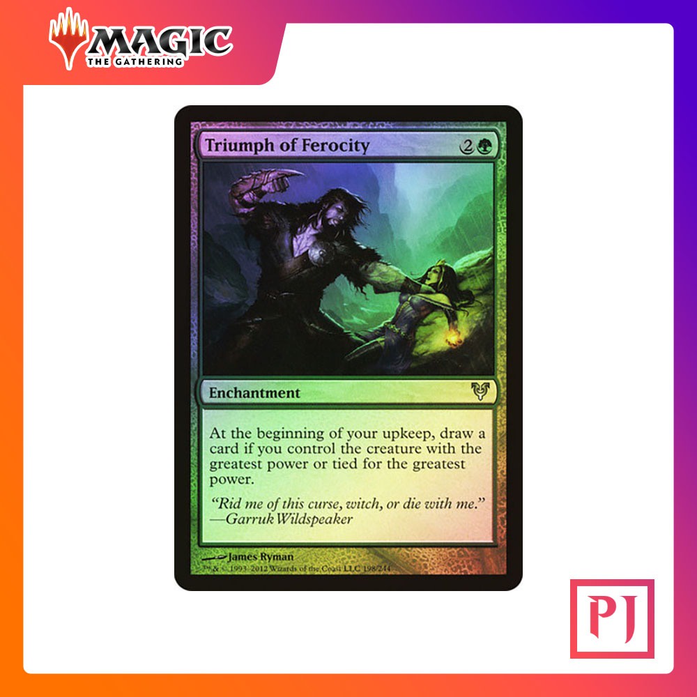 [MTG] Triumph of Ferocity [AVR] [GREEN] [FOIL] [ENG] (การ์ดเม