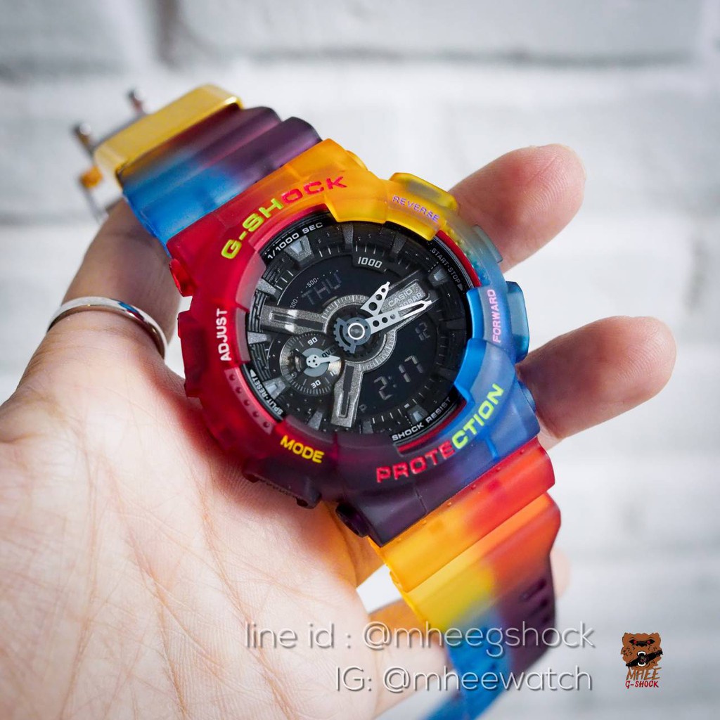 G Shock GA 110 Custom Rainbow Shopee Thailand