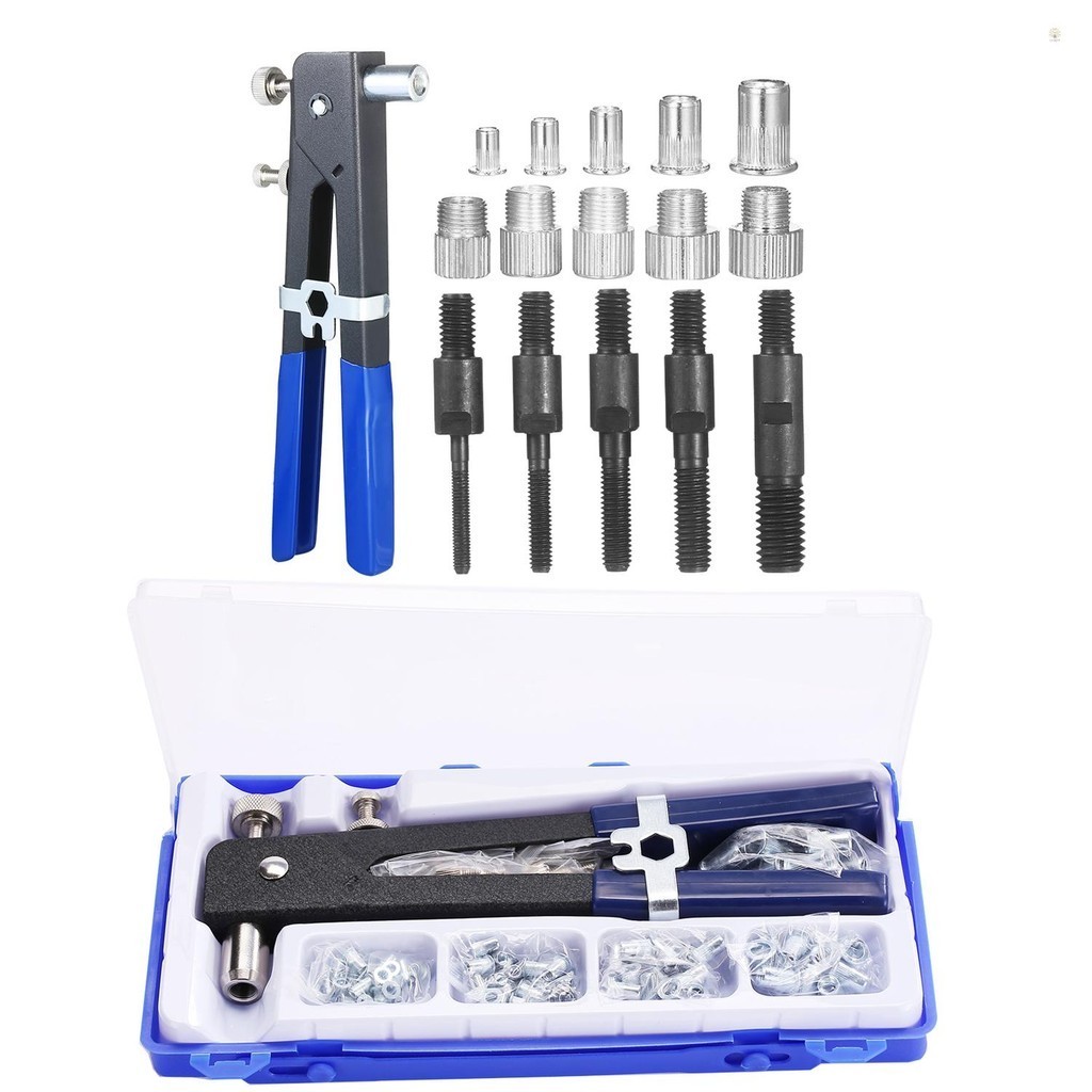 86PCS Rivet Nut Tool Kit Set Blind Rivet Nut Hand Riveter Wrench ...