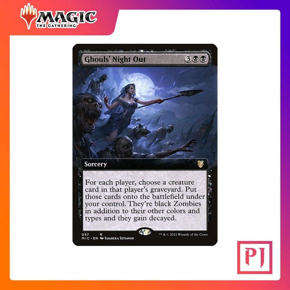 [MTG] Ghouls' Night Out (Extended Art) [MIC] [BLACK] [RARE] [NORMAL ...